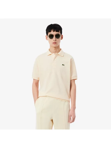 Lacoste Koszulka Polo Oryginał Petit Piqué beżowa