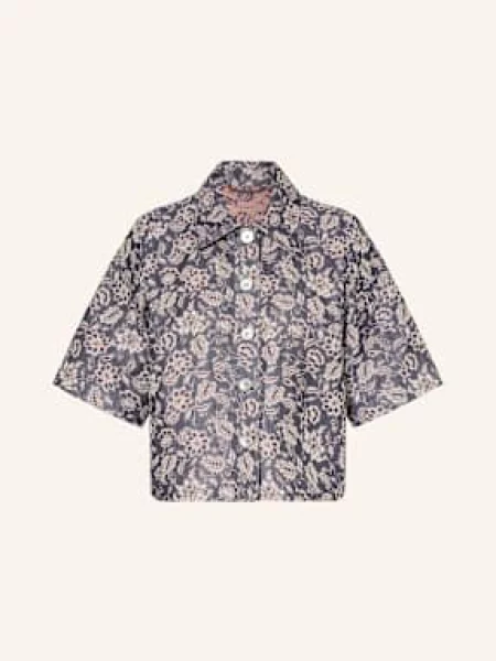 Grasegger Żakiet Pudełkowy Z Żakardu blau niebieska