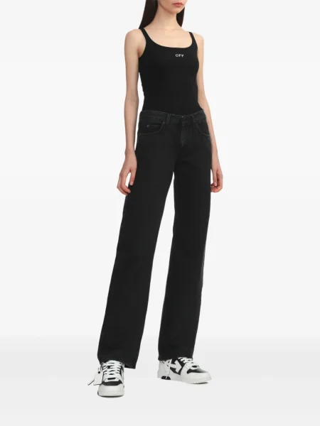 Blugi drepți Off-white alb