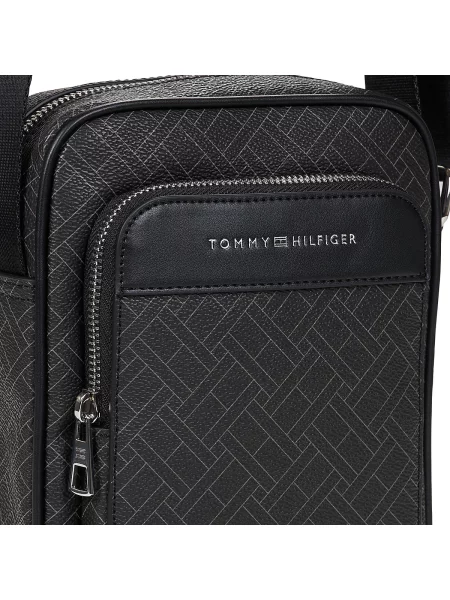 TOMMY HILFIGER Torba preko ramena siva crna