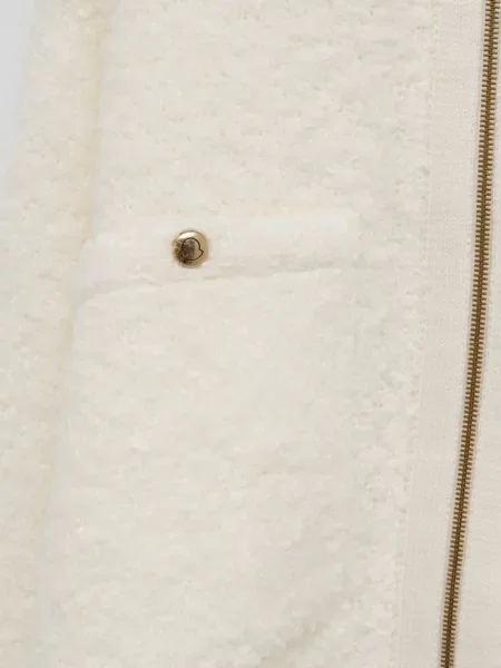 Geacă Moncler tricotate alb