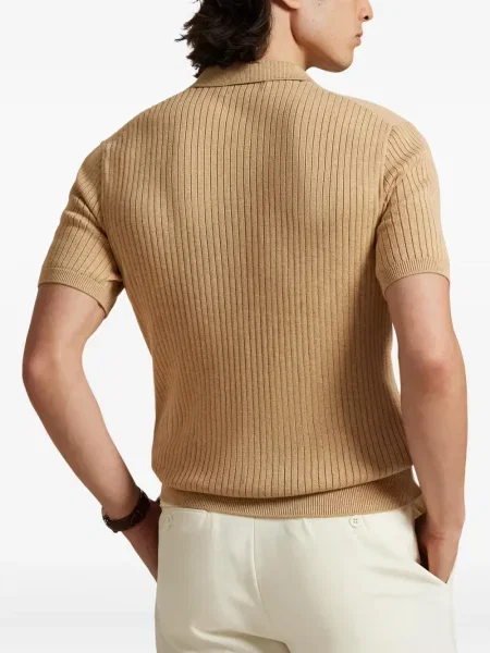Плисирана шапка с козирки Polo Ralph Lauren на райета кепър синьо