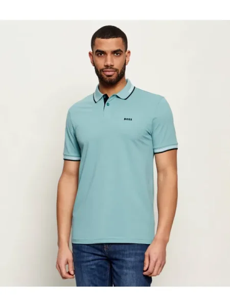 BOSS GREEN Polo Paul | stretch verde