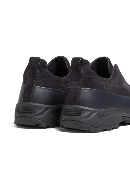 Sneakerși Zegna din piele de căprioară negru