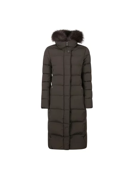 Lniany płaszcz Moorer brązowy