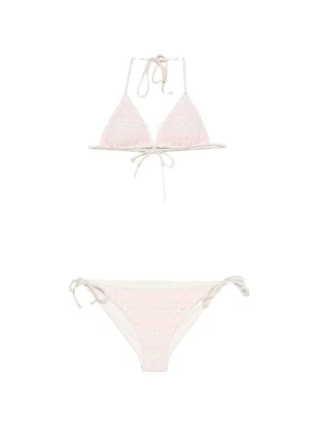 Bikini Mc2 Saint Barth cu broderie roz