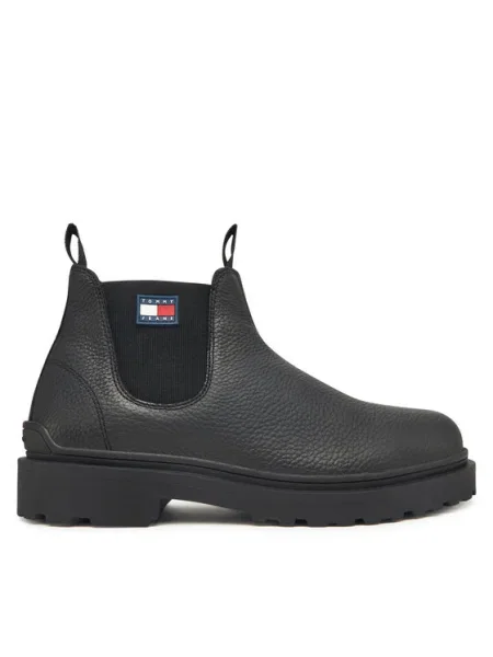 Tommy Jeans Bokacsizma Tjm Chelsea Leather Wl fekete