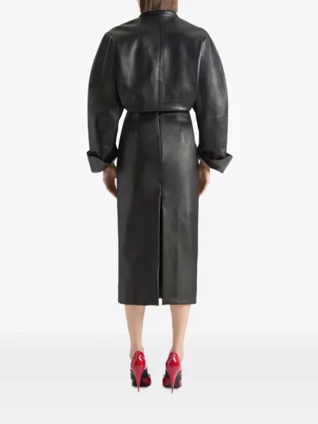 Fustă din piele Givenchy negru