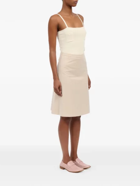 Fusta plisata Mm6 Maison Margiela din poplin