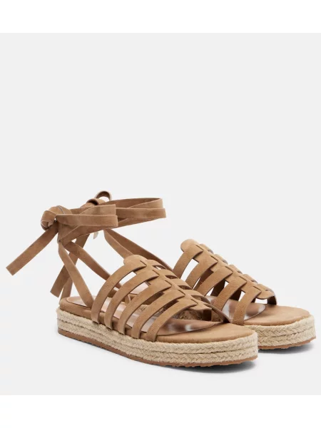 Sandale Gianvito Rossi din piele de căprioară maro