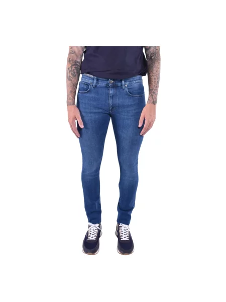 Jeansy Pt Torino ze stretchu niebieskie