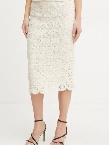 Marella fustă ASSO midi drept bej