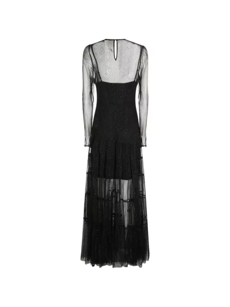 Lung rochie Twinset din tul negru