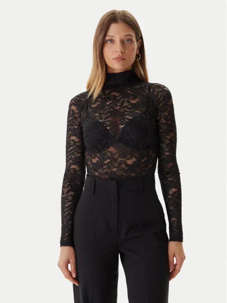 Боди Guess SIENNA с изчистен дизайн черно