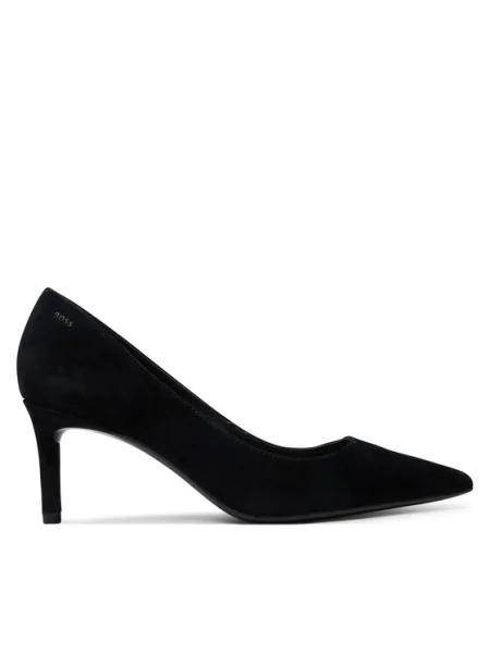 Pantofi cu toc Boss din piele negru