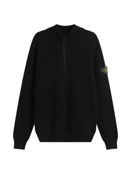 Dzianinowy sweter Stone Island z kamieniami czarny