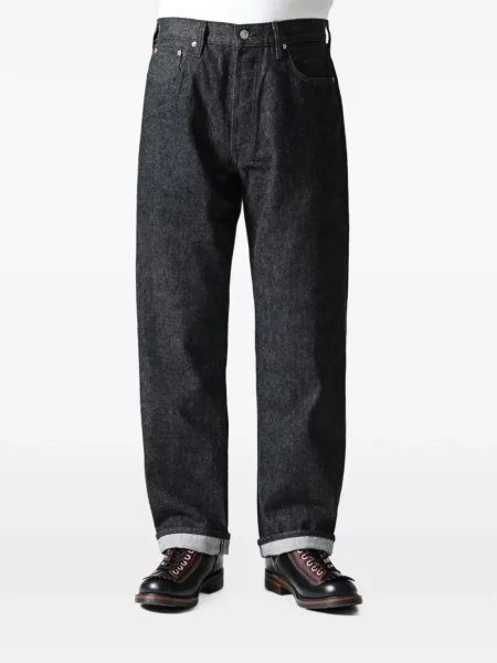 Blugi drepți Sugar Cane Jeans negru