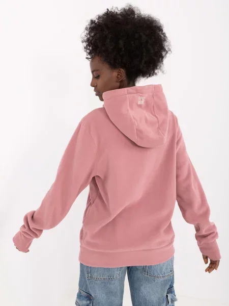 Hanorac din fleece Fashionhunters din fleece roz