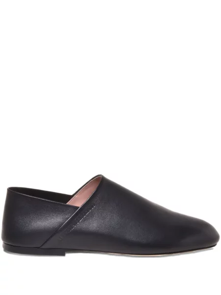 Kožené loafers Alberta Ferretti černé