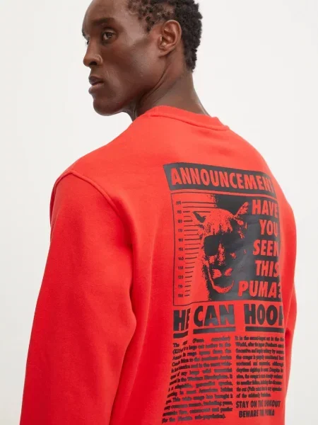 Кофта Puma з принтом червоний