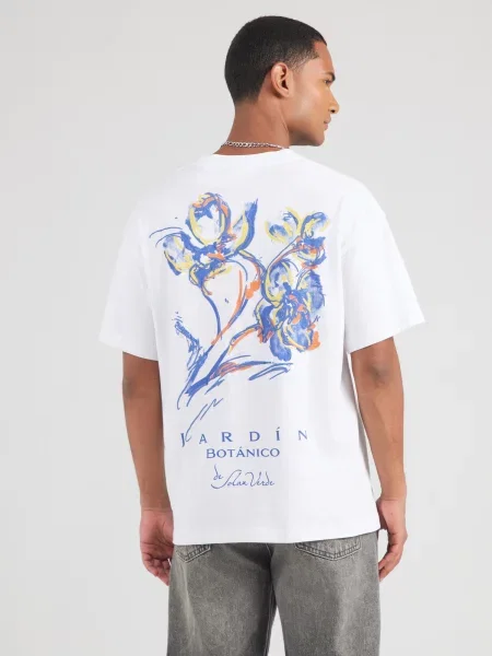 JACK & JONES Tričko JORATOCHA modrá / žltá / oranžová biela