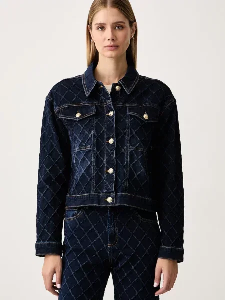 Gaudi geacă de tranziție pentru femei din denim albastru
