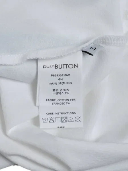Tricou Pushbutton cu imagine alb