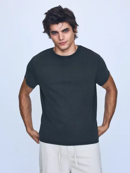 Bershka Tričko tmavomodrá