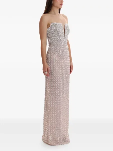 Rochie maxi Dina Melwani de cristal