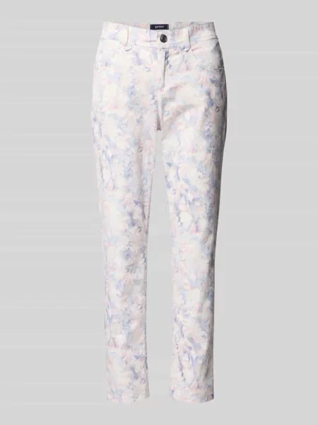 Spodnie o skróconym kroju ze wzorem na całej powierzchni Gardeur