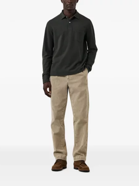 Lung tricou polo Hartford verde
