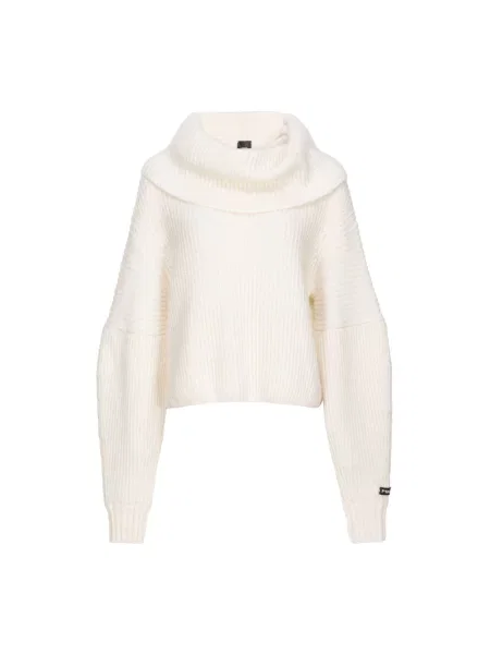 Dzianinowy sweter Pinko casual biały