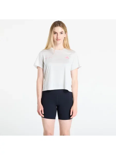 T-shirt adidas Own The Run Melange T-Shirt Orbit Grey Mel/ Black M czarna