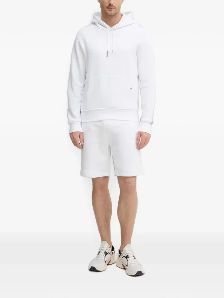 Lung hanorac cu glugă Trussardi alb