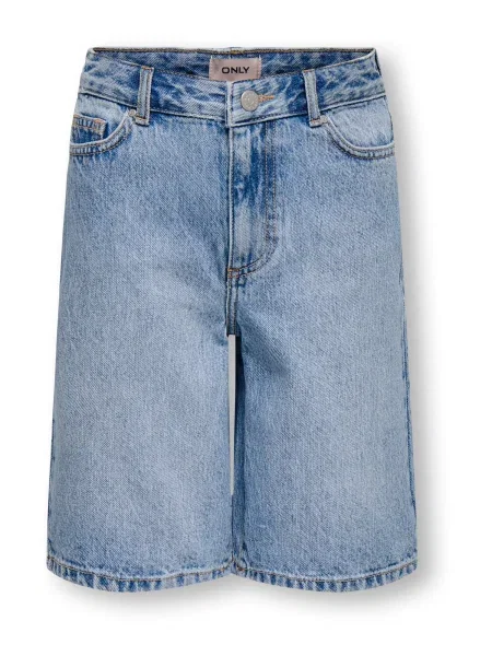 Only Džínové Šortky light blue denim modré