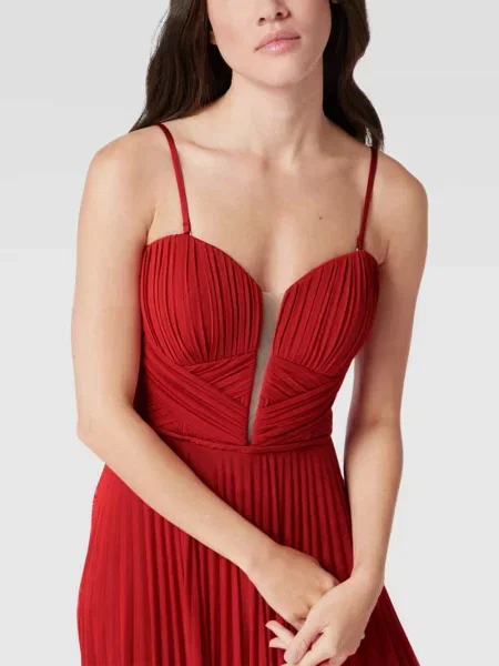 Sukienka wieczorowa z plisami Troyden Collection