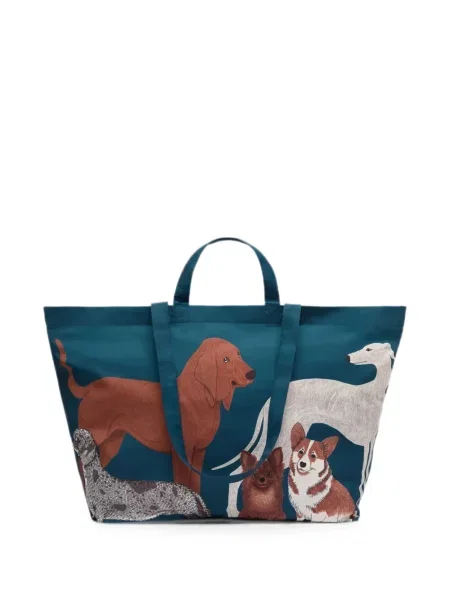Shopper kabelka Inoui Editions s potiskem modrá