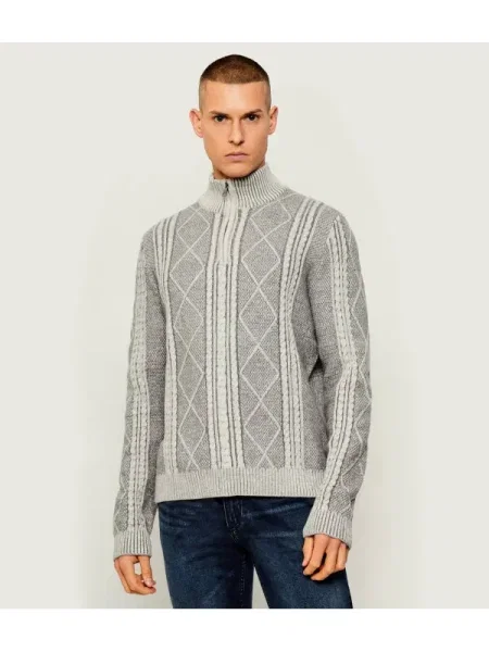 GUESS Pulover NOEL gri