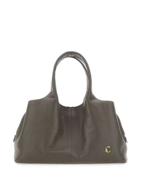 Geantă shopper Coccinelle din piele verde