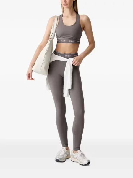Leggings Guess cu autograf gri
