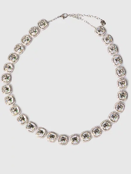 Сріблясте кольє Una Swarovski