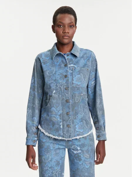 Desigual traper košulja Pasleyblue plava
