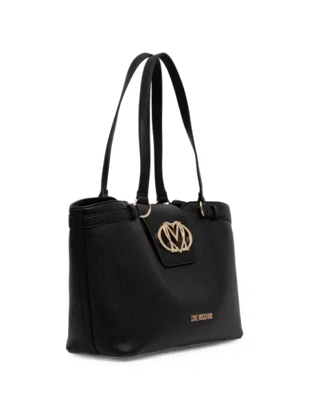 Shopper kabelka Love Moschino s autogramem černá