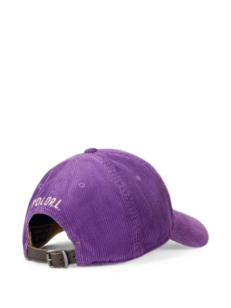 Șapcă Polo Ralph Lauren cu broderie de catifea cord clasică negru