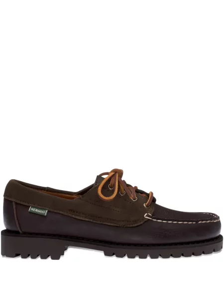 Pantofi derby Sebago cu șireturi din dantelă maro