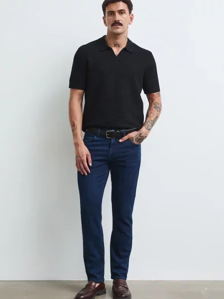 Medicine slim fit traperice za muškarce plava