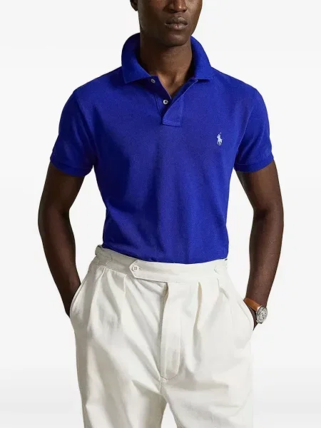 Tricou polo Polo Ralph Lauren cu broderie albastru