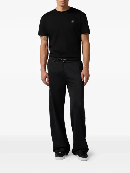 Pantaloni Philipp Plein din jacard negru