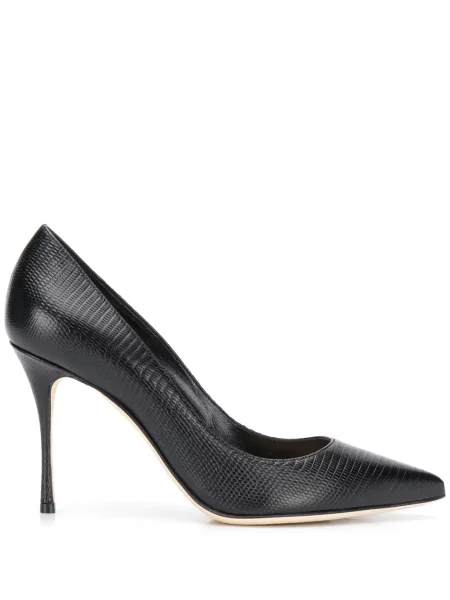 Pantofi cu toc Sergio Rossi cu model piele de șarpe negru