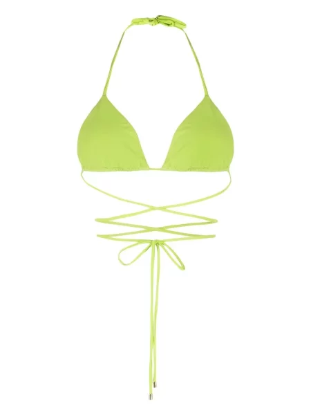 Dirželis bikinis Self-portrait su kristalais žalia